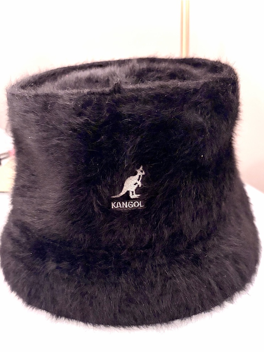 Kangol Faux Fur Bucket Hat - Black